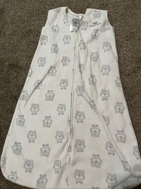 HALO White Sleep Sack with Gray Owl Print